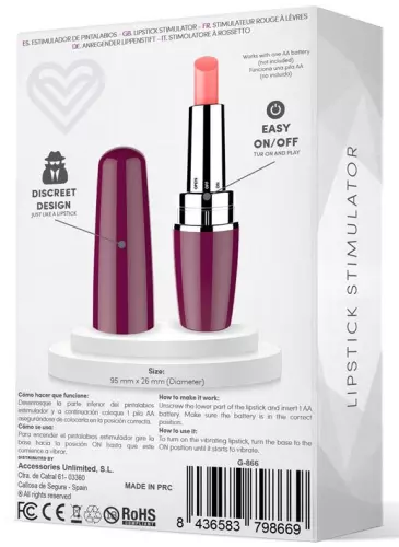 Klitoris-Stimulator Viblips 9,5 x 2,5cm Violett – 4/4