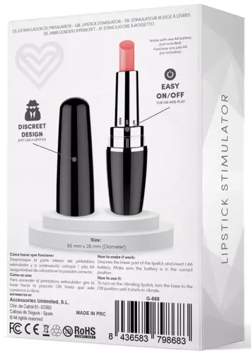Clitoris stimulator Viblips 9.5 x 2.5cm Zwart – 4/4