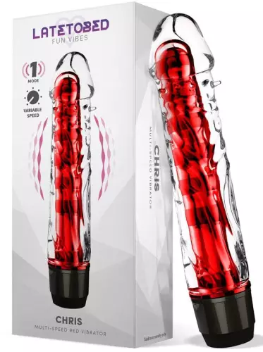 Chris Vibrating Dildo 14 x 3.3cm Red – 3/4
