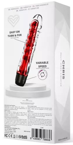 Chris Vibrating Dildo 14 x 3.3cm Red – 4/4