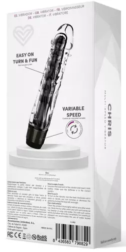 Vibrator Dildo Chris 14 x 3,3cm Transparent – 4/4