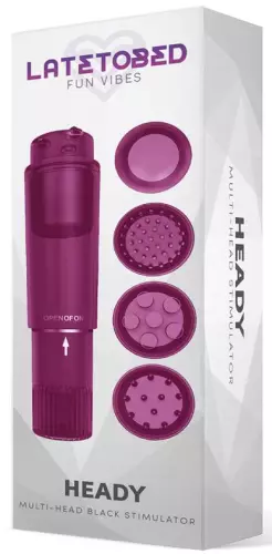 Vibrierende Stimulator 4 Köpfe Heady Violett – 2/4