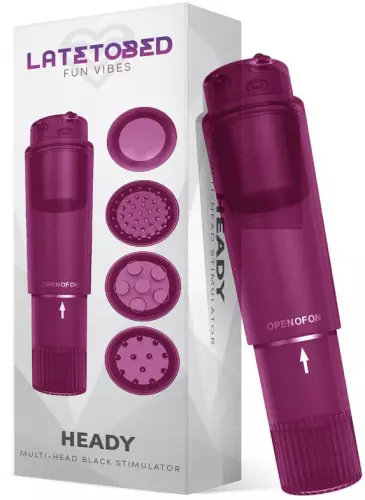 Vibrierende Stimulator 4 Köpfe Heady Violett – 3/4