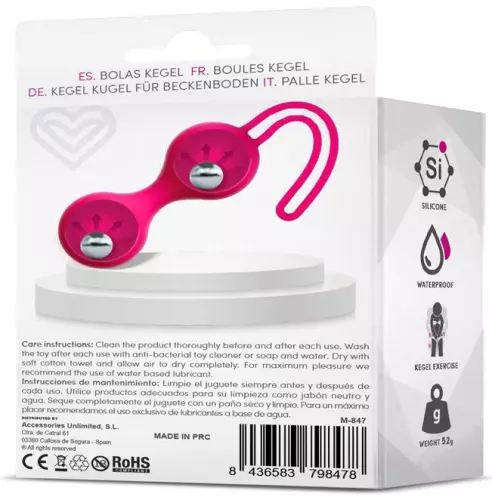 Kegel-Bälle Fitty 2 Rosa 3cm - Gewicht 52gr – 4/4