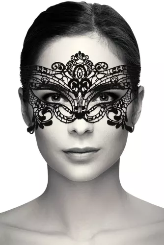 Spitzenmaske Venezia Schwarz – 1/2