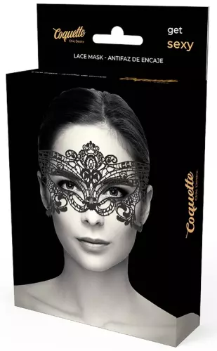 Spitzenmaske Venezia Schwarz – 2/2