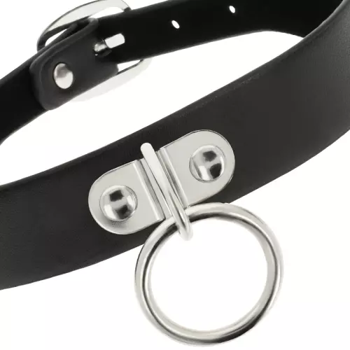 Halsband Coquette mit Ring Schwarz – 3/5