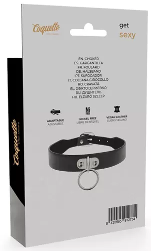 Halsband Coquette mit Ring Schwarz – 5/5