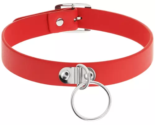 Halsband Coquette mit Ring Rot – 3/6