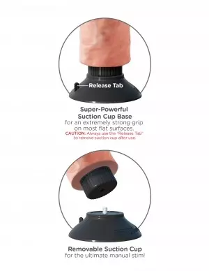 Vibrating Dildo with Balls King Cock 20.5 x 5.7 cm Flesh – 4/6