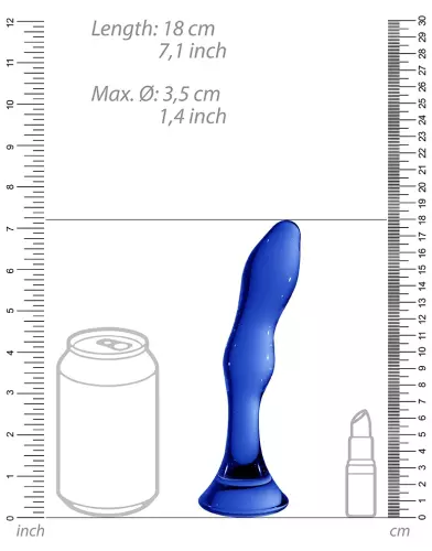 Glasdildo Gallant Blau 16 x 3.4cm – 6/6