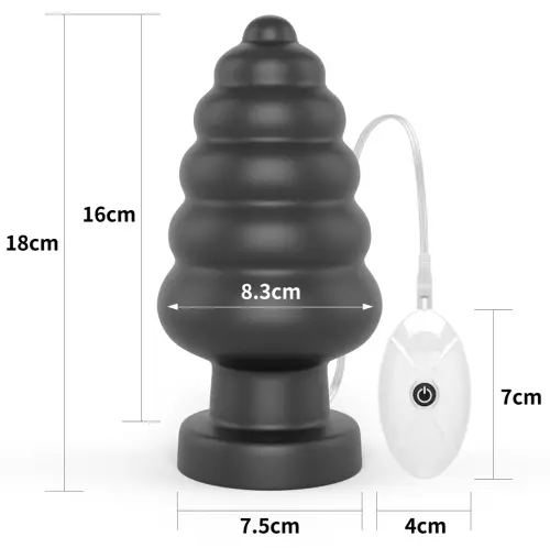 Vibrierender Butt Plug King Cracker 16 x 8cm – 13/13