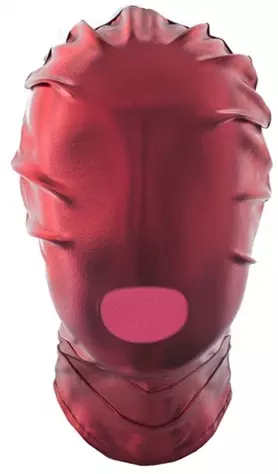 Kopfhaube mit Mundöffnung Rot – 1/4