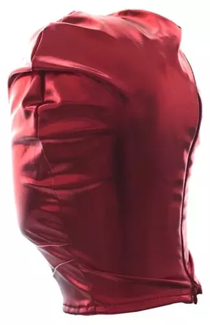 Kopfhaube mit Mundöffnung Rot – 3/4