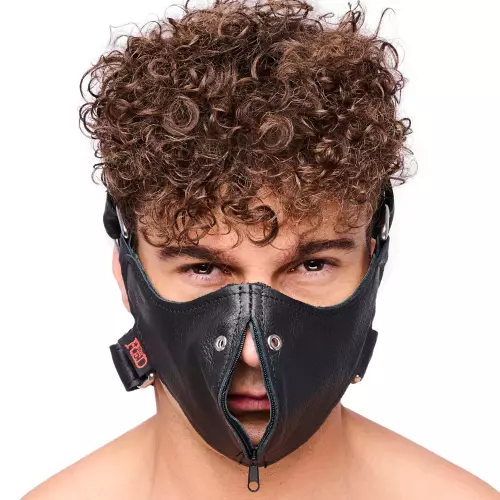 Ledermaske mit Reißverschluss – 2/8