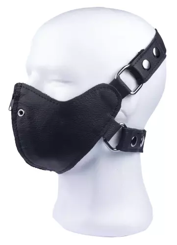 Ledermaske mit Reißverschluss – 6/8