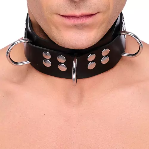 Halsband aus Leder Ultra Schwarz – 2/6