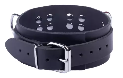 Halsband aus Leder Ultra Schwarz – 4/6