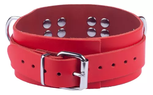 Halsband aus Leder Ultra Rot – 4/6