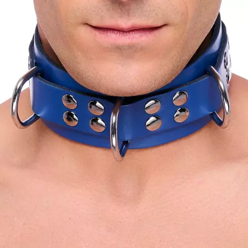 Halsband aus Leder Ultra Blau – 2/6