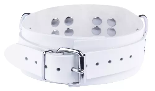 Halsband aus Leder Ultra Weiß – 4/6