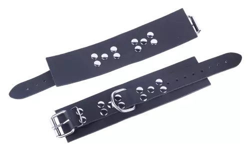 Handschellen aus Leder Ultra Schwarz – 5/5
