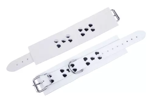 Handschellen aus Leder Ultra Weiß – 5/5