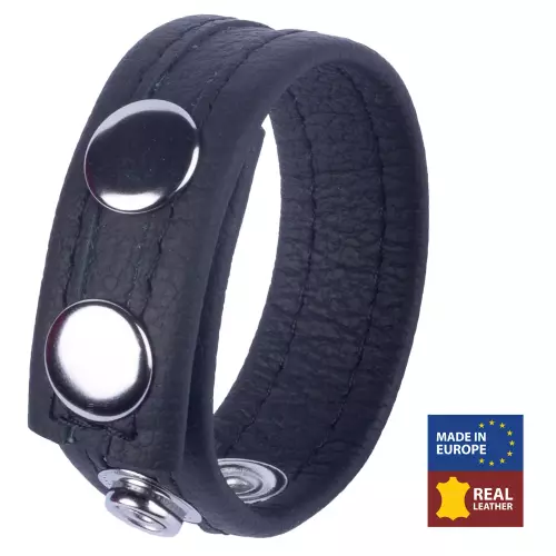 Cockring aus Leder Tippy Schwarz – 1/3