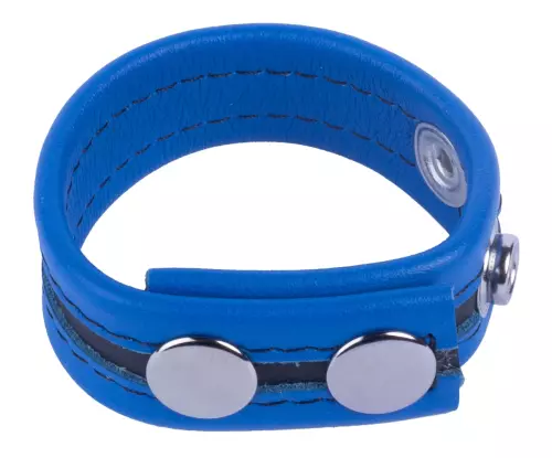 Cockring aus Leder Tippy Blau – 2/3
