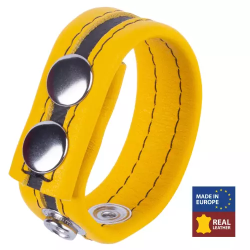 Cockring aus Leder Tippy Gelb – 1/3