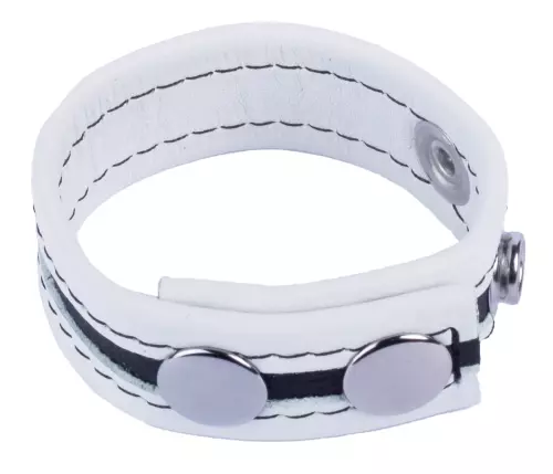 Cockring aus Leder Tippy Weiß – 2/3