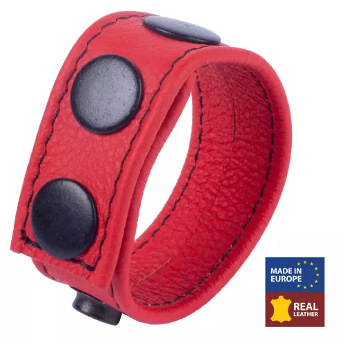 Cockring aus Leder Cocky Rot – 1/3