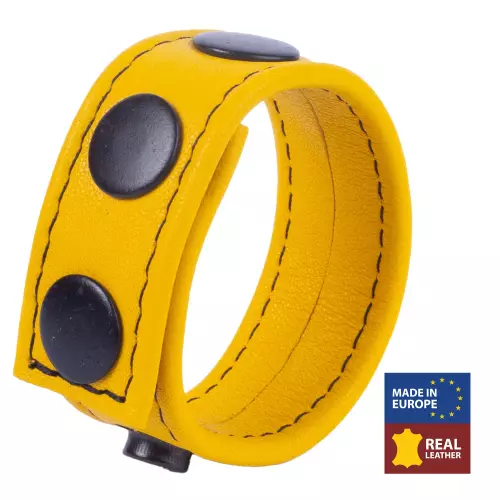 Cockring aus Leder Cocky Gelb – 1/3
