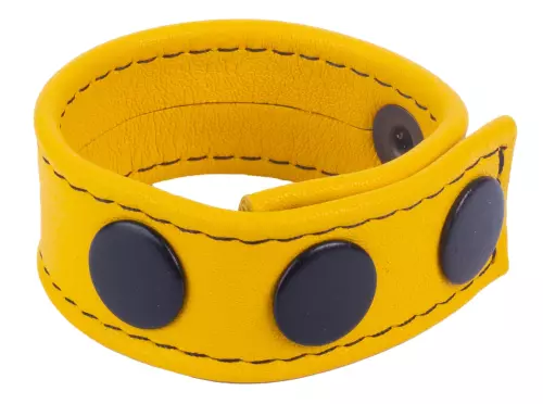 Cockring aus Leder Cocky Gelb – 2/3