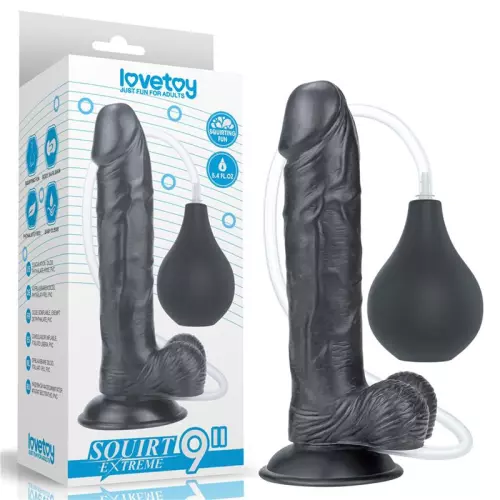 Ejakulierender Dildo Squirt 20 x 4.5cm Schwarz – 3/3