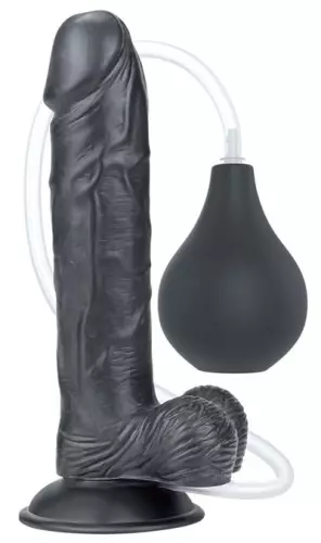 Ejakulierender Dildo Squirt 18 x 4.5cm Schwarz – 1/5