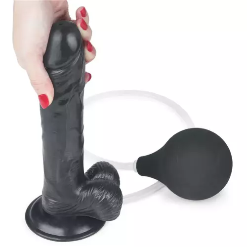 Ejakulierender Dildo Squirt 18 x 4.5cm Schwarz – 4/5