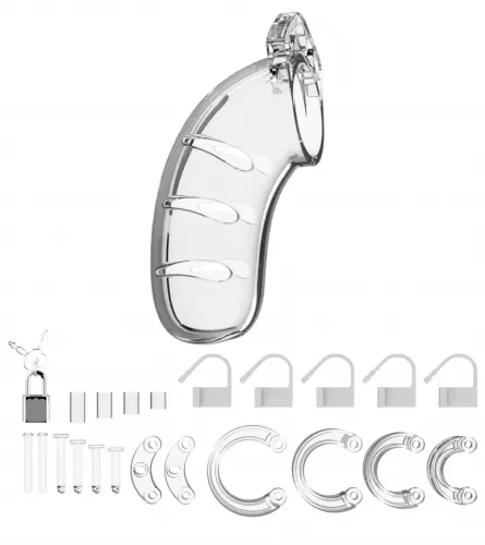 Keuschheitskäfig ManCage Modell 03 11.5 x 3.5cm Transparent – 3/4