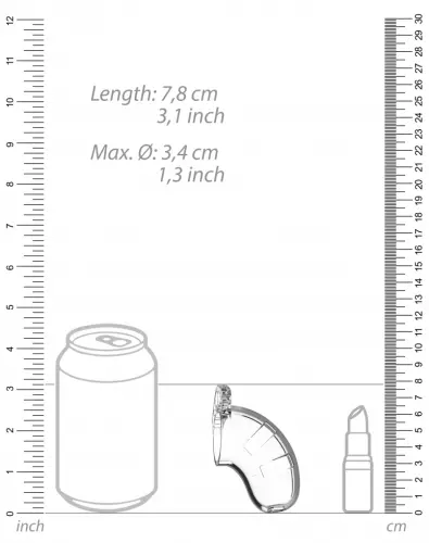 Keuschheitskäfig ManCage Modell 13 6.5 x 3.4cm Transparent – 3/6
