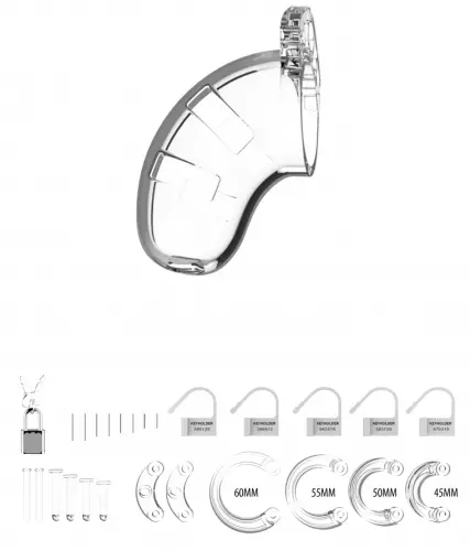 Keuschheitskäfig ManCage Modell 13 6.5 x 3.4cm Transparent – 5/6