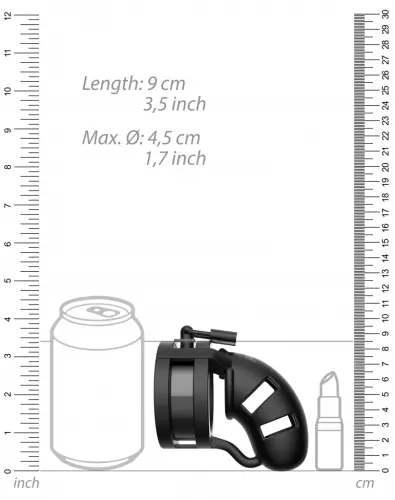ManCage Silikonkeuschheitskäfig Modell 18 - 9 x 3.2cm – 3/5