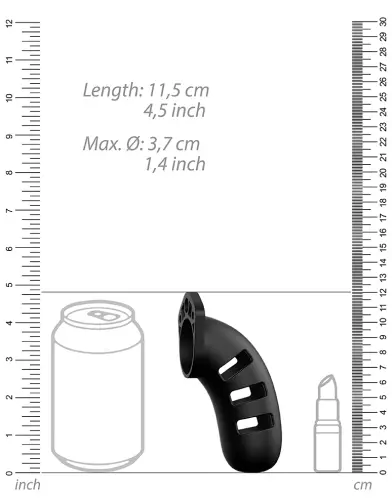 ManCage Silikonkeuschheitskäfig Modell 21 - 11.5 x 3.5cm – 3/6