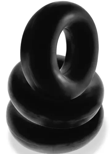 3er Set Fat Willy Cockringe Schwarz – 5/6
