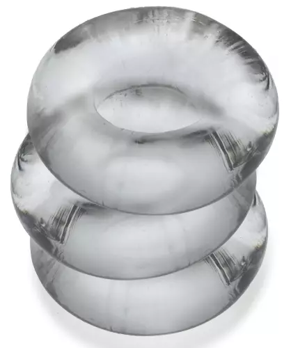 3er Set Fat Willy Cockringe Transparent – 3/6