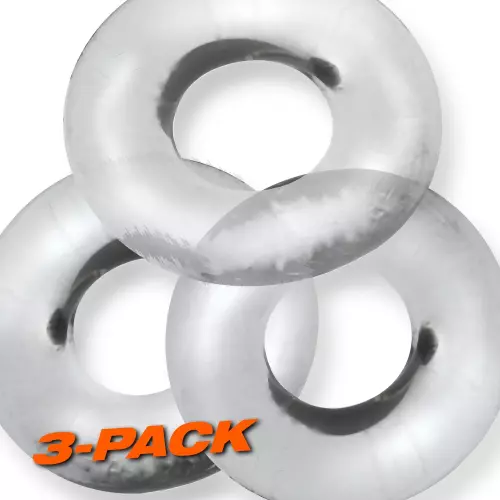 3er Set Fat Willy Cockringe Transparent – 6/6