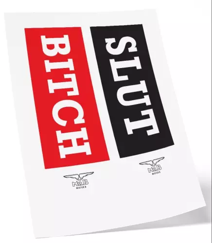 Temporäres Tattoo MrB Slut / Bitch 15 x 5cm – 2/3