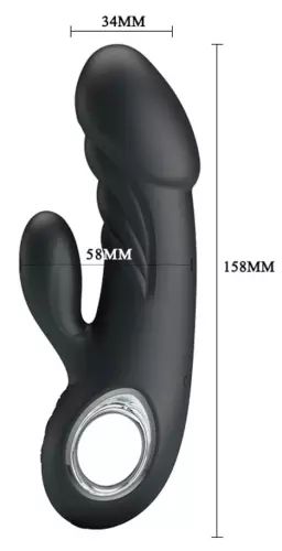 Vibromasseur Ansel Pretty Love 16cm Zwart – 6/6