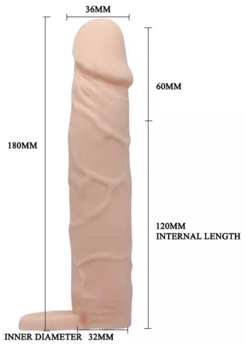 Penishülle Extend Sleeve Pretty Love 17 x 3.5cm – 5/5