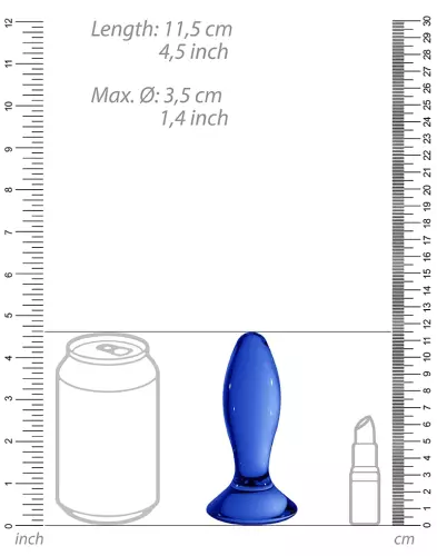 Glasplugs Follower Blau 9 x 3.5cm – 6/6