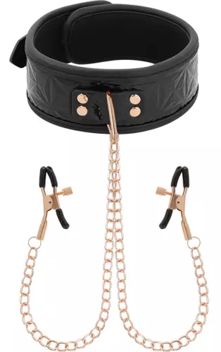 Halsband mit Nippelklammern Begme Schwarz – 1/7